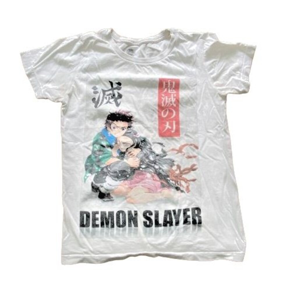 Demon Slayer Girls Juniors T-Shirt Graphic Tee Shirt Top Size XS Small -read